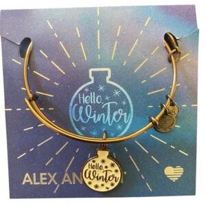 Alex and Ani Hello Winter Ornament Metallic Hazel Bangle Bracelet NEW Tags